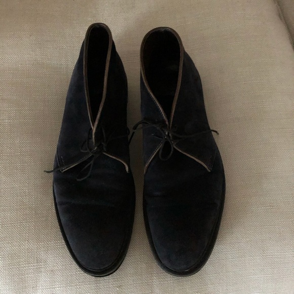 Heschung Chukka Boots Blue Suede Genet US   8.5 - Picture 4 of 8